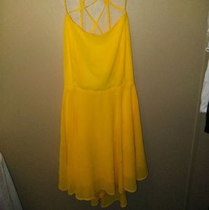 Yellow skater dress